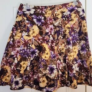 Knee Length Floral Skirt